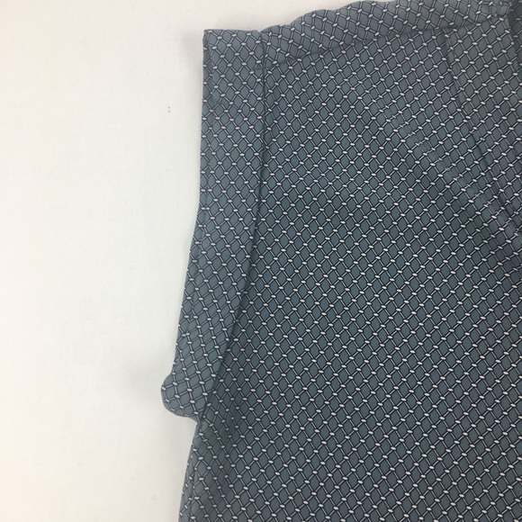 Pleione Lace-Up Pleat Grey Honey Blouse EUC Work - Picture 8 of 8